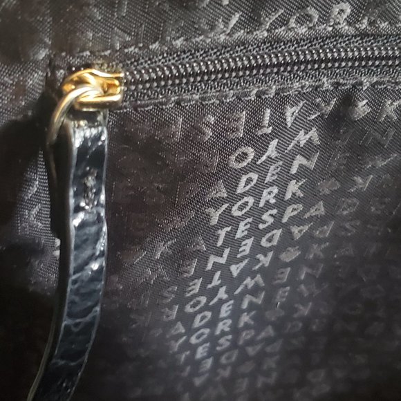 Kate Spade Elissa Black Croc Large Tote Excellent - Picture 8 of 16